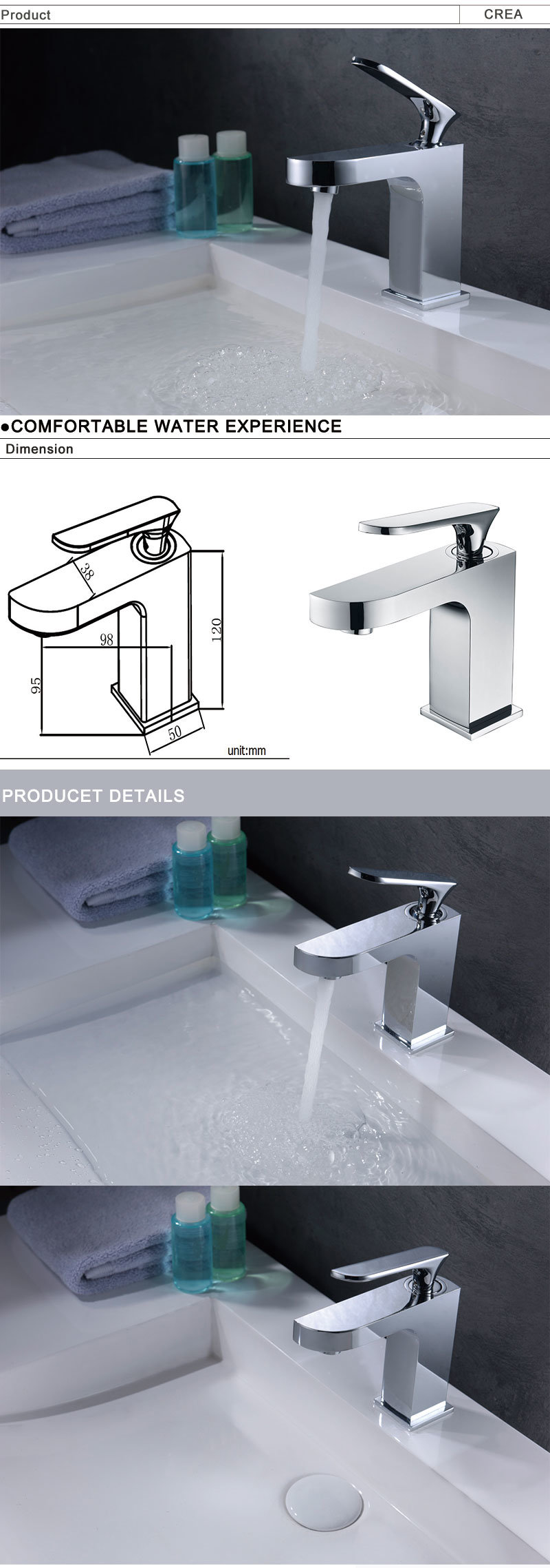 Grifo de lat&oacute;n profesional para ba&ntilde;o, grifo de agua con ahorro de montaje en cubierta, venta directa de f&aacute;brica
