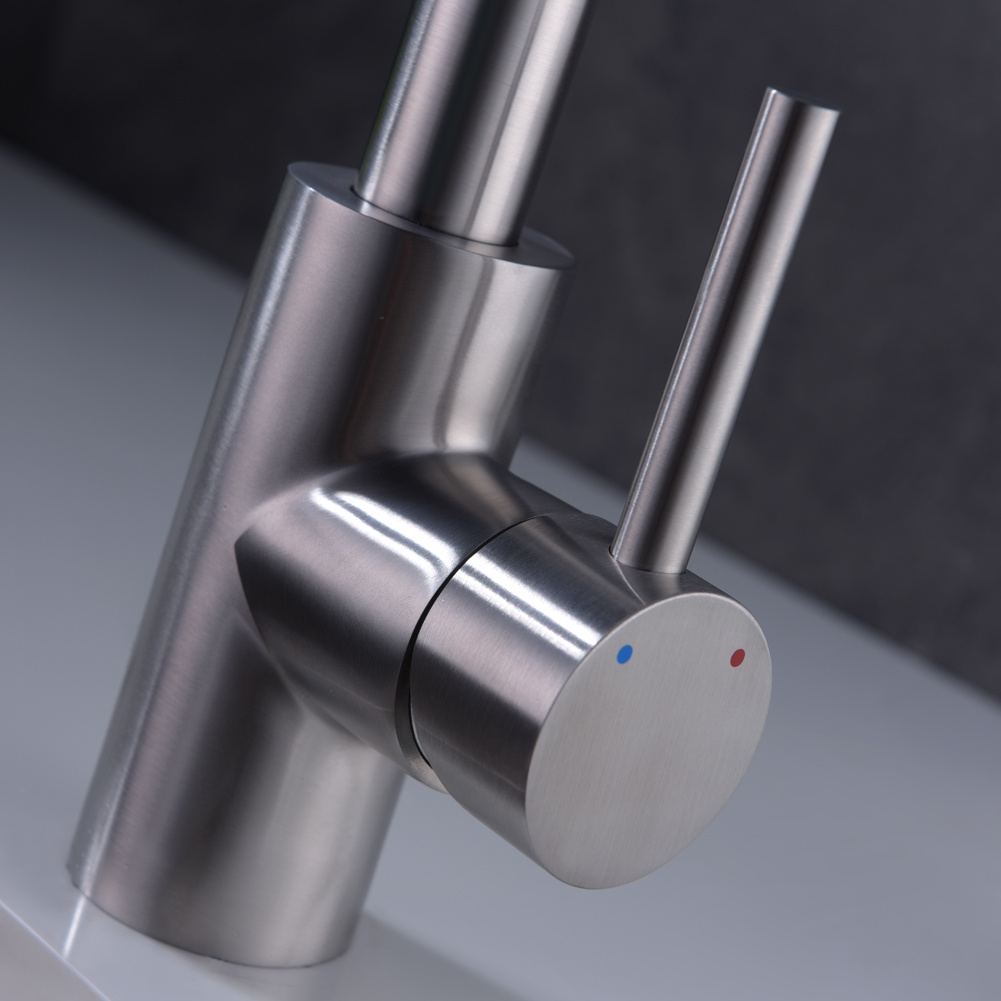 Grifo mezclador de agua fr&iacute;a y caliente para ba&ntilde;o, grifo para fregadero de cocina de 2 v&iacute;as