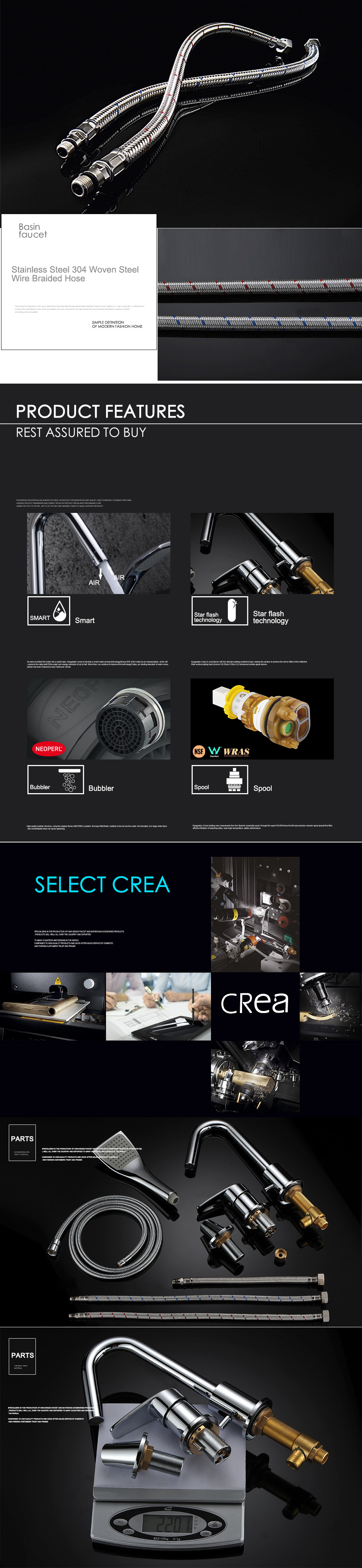 Grifo para ba&ntilde;era con 3 orificios y cabezal de ducha