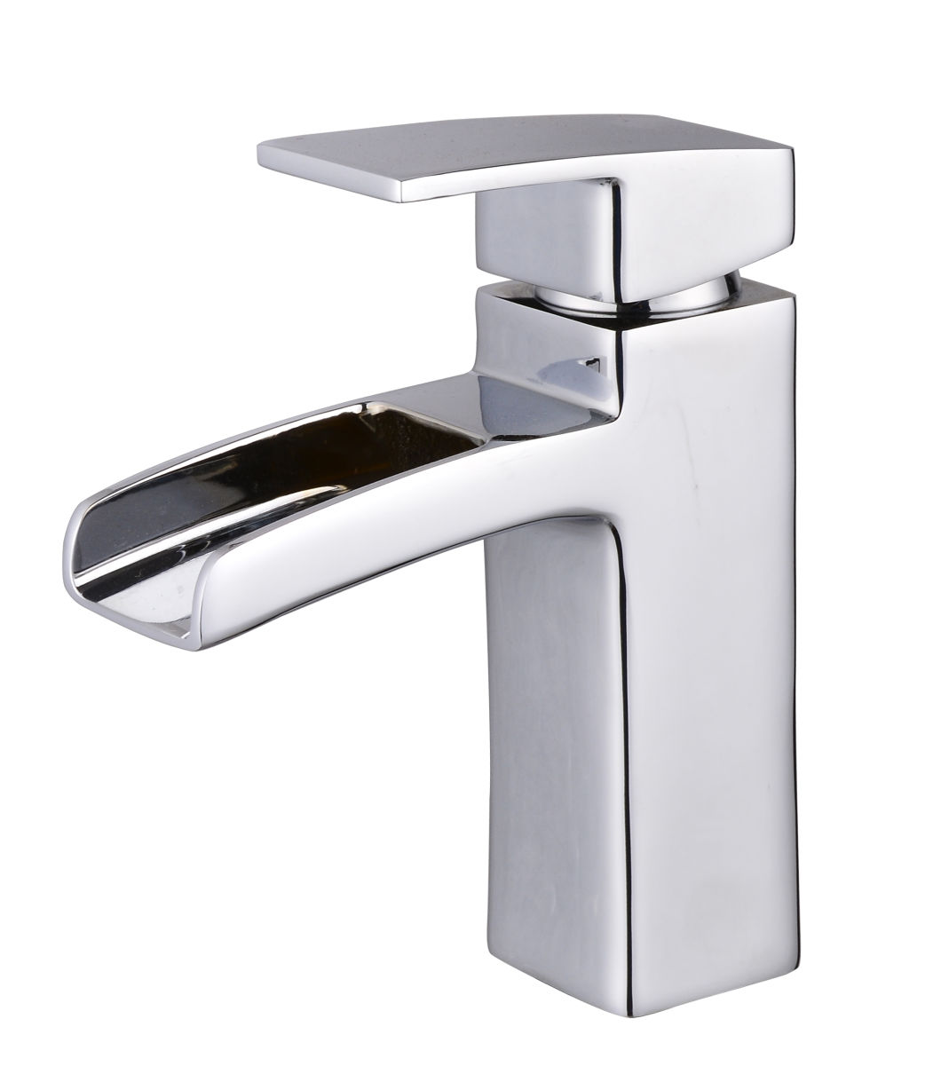 Grifo de cascada de un solo orificio para lavabo de ba&ntilde;o