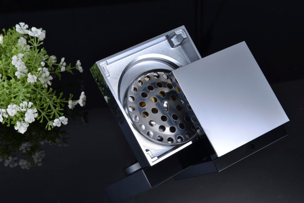 Drenaje de piso de ba&ntilde;o de alta calidad, placa cromada, f&aacute;cil de borrar