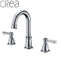 3 Holes Double Handle Bathroom Faucet in Chrome, Widespread Basin Faucet Mixer